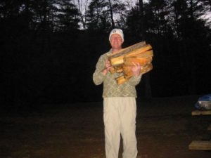 <b>Bring On The Fire, It's Cold Up Here!</b><br> The Park Service left a stack of firewood for all the backcountry campers and we planned to take advantage of it. The temperature was down to thirty degrees tonight.