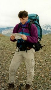 <b>Checking The Map Near Polychrome Mountain</b><br> BirdShooter checks the route over Polychrome Mountain and down to the East Fork of the Toklat River.