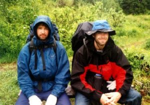 <b>Sitting Out The Rain</b><br> We got caught in some rain showers on the descent to Primrose Campground.