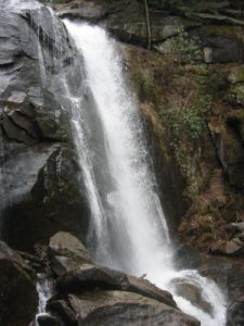 <b>High Shoal Falls (80 Feet)</b><br> This is a view of the falls from the platform at the base of High Shoals Falls.