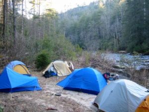 <b>Tent City</b><br> Camping on the Chattooga River.