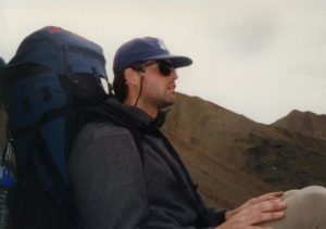 <b>The Iceman</b><br> The Iceman takes a break while hiking near Polychrome Mountain.