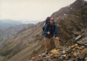 <b>The Iceman At The Pass</b><br> After climbing all morning in rain/sleet/snow, we finally made it to the ridge that seperates the East and West Forks of the Toklat River.