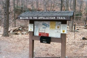 <b>The Trailhead On The A.T.</b><br> This loop hike follows the A.T. for the first 0.3 miles.