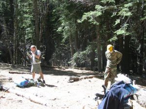 <b>Day 2</b><br> Dan-O and Mike saddling up to hit the trail after breakfast