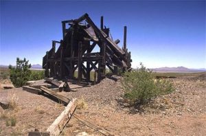 <b>The American Mine Headframe</b><br> This was much larger, but some years ago vandals cut down part of it to make a bonfire. Idiots are almost as bad as taggers.