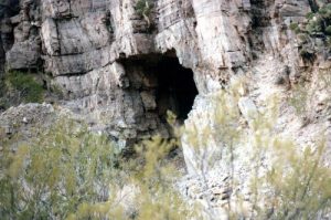 <b>Mine shaft</b><br> There are dozens of these in the canyon, some as deep as 300 feet.