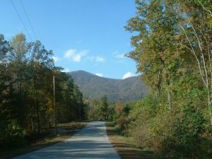 <b>Matthew's Creek</b><br> View of the Greenville watershed mountains from our place.