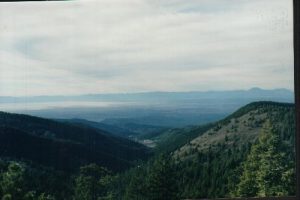 <b>Black Range</b><br> Looking East from the crest down over Winston and Chloride.