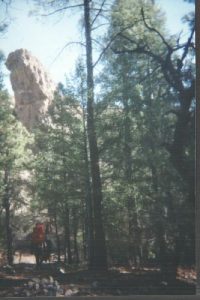 <b>Mineral Creek</b><br> John and Mike heading for the first fo the big limestone formations.