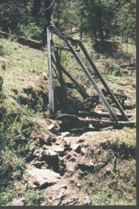 <b>Silver Spoon Mine</b><br> This is the headframe Of a fairly famous silver mine. Mostly caved in now, and filled with stagnant water.