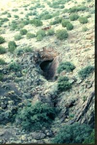 <b>Mine shaft</b><br> To give you some perspective, the shaft in the picture is over 30 feet in diameter, and goes over 600 feet into the mountain