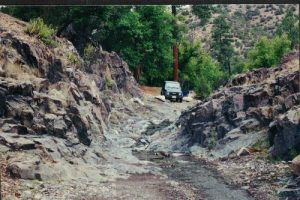 <b>The road is the river</b><br> A good view of a typical canyon bottom. There is water everywhere. No worries, this spot isn't on the road you need to take!