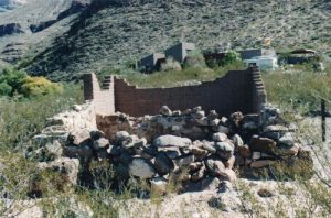 <b>Frenchy's Cabin</b><br> The remains of Francoise "Frenchy" Rochas cabin at Dog Canyon. More artifacts are in the Visitor's Center.