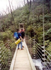 <b>The Suspension Bridge Near Raven Cliff Falls</b>