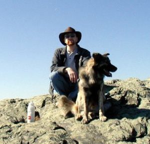 <b>Me and Zeke</b><br> My hiking buddy and I on top of Buffalo Mountain in Floyd County, VA.