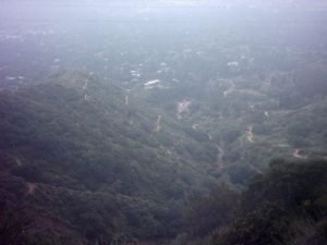 <b>On the Sam Merril trail</b><br> AltaDena disappears below the orning marine layer.