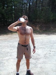 <b>Water Chug</b><br> That was a hot hike out from the Conasauga. Time for some water.