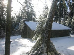 <b>Mt. Collins Shelter</b><br> We were the first to visit the shelter after 6-8" fell earlier in the week.