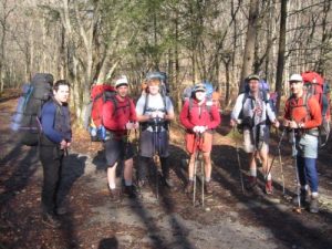 <b>MLK Hikers Near Nellie (On The Pretty Hollow Gap Trail)</b><br> This was the last time we would see sunshine for 48 hours. Thunderstorms, rain, sleet, and 6-8" of snow were only hours away.