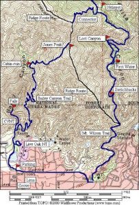 <b>Connections with Mt. Wilson Trail</b>