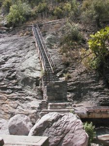 <b>Death Staircase</b><br> This leads to a beautiful waterfall and pool with trout, but its steeper than it looks here.