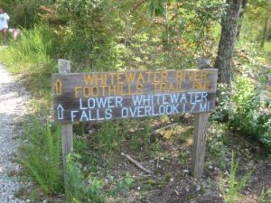 <b>Trail To The Whitewater River</b><br> Once we cleared the gate to this Duke Power land, we headed for the Whitewater River.