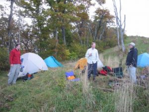 <b>Our Campsite</b><br> Siler can get some nasty storms and heavy wind at times, and many people prefer staying at the shelter. Fortunately, we had decent weather during our trip.