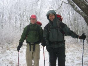 <b>Ewing and DeLisle</b><br> It was 19 degrees when we woke on Sunday morning and hit the trail leaving Spence Field along the Bote Mountain Trail.
