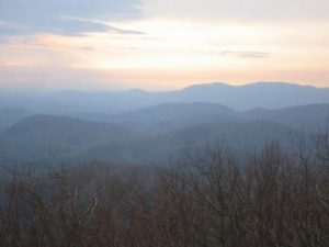 <b>Springer Mountain Sunset</b><br> View to the west from Springer Mountain after sunset.