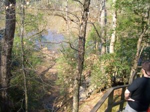 <b>The stairs leading down to the base of the Raven Rocks</b>