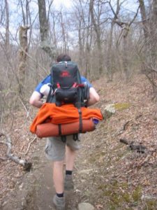 <b>Hiking The Approach</b><br> The Helmet knocking out some miles on the Approach Trail.