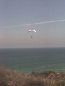 <b>Hanglider</b><br> A handglider floating above Torrey Pines State Reserve. He was one of three that were cruising the area today.