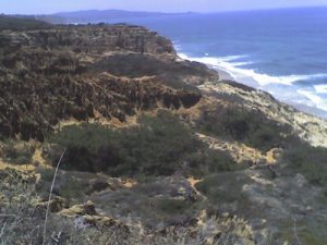 <b>View To Yucca Point</b><br> Looking over to Yucca Point from Razor Point in Torrey Pines State Reserve.