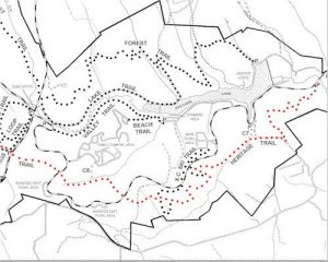 <b>Trails of Eastern Raccoon Creek SP</b><br> The image is from the Friends oF RCSP web site. Use this with the topo I've provided.