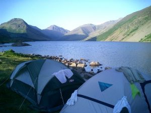 <b>Lake District of England</b><br> The morning before climbing Skafell Pike, the highest point in England. The most beautiful scenario I've woken up to.