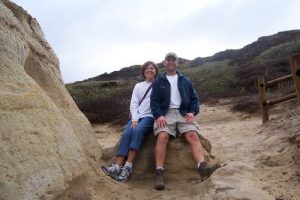 <b>Moondoggy and Gidget (At the Beach Again)</b><br> A couple of runners were kind enough to take a minute out of their workouts to take this shot of me and one of my favorite hiking partners.