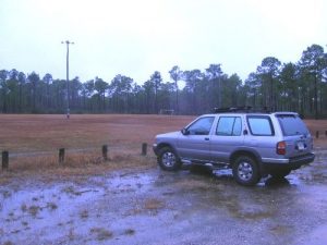 <b>Parking Area At The Ball Fields</b><br> These are the ball fields that also double as a frisbee golf course.