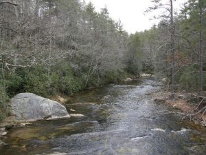 <b>Ellicott Rock Wilderness</b><br> Chattooga River at Burrell's Ford Bridge