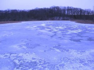 <b>Lake Lonidaw</b><br> The frozen surface of Lake Lonidaw. Almost looks good enough for some ice hockey.