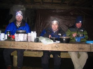 <b>Cooking Dinner</b><br> Cooking food at Pecks Corner shetler on Saturday night after climbing 4000' over ten miles.