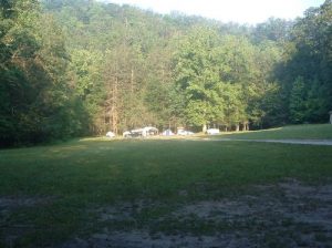 <b>Cove Creek Lower</b><br> Here is the view of the camping area. When you reserve it, all of this is your's. If I turn 180, I'll be looking at the waterslide.