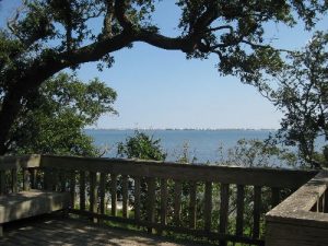 <b>Observation Platform</b><br> This is the view out to Santa Rosa Sound and across to Pensacola Beach.