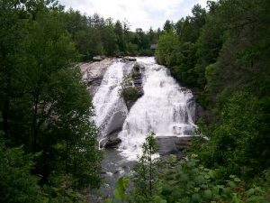 <b>High Falls</b><br> A view of High Falls in the DuPont State Forest. If you look real close, you can see the covered bridge over the falls, which is also very nice, but this is a better view than the top.