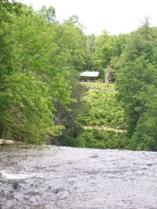 <b>Covered Bridge looking down the High Falls</b><br> A view from the Covered bridge down the High Falls to the viewpoint.