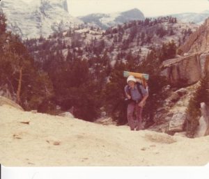 <b>Benson Pass</b><br> Ascending from Benson Lake, which is way the heck down in the canyon below.