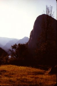 <b>Hetchy Hetchy at Dawn</b><br> Just after passing through the tunnel, this is your first view of the drowned valley of Hetch Hetchy.