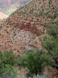 <b>Watchman Trail from Above</b><br> Watchman Trail looking back down from the ridge top.