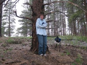 <b>Taking Cover</b><br> Debbi getting out of the hailstorm. 6/12/10