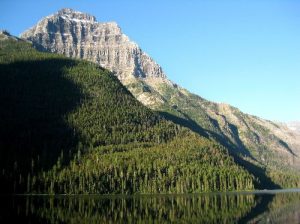 <b>Kinnerly Peak</b><br> This is the view from the Upper Kintla Lake campground. 7/30/2010